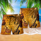 Guitar The Music Is In The Silence Hawaiian Beach Shorts For Music Lover Vacation Wear