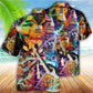 Guitar Hawaiian Shirt With All Over Print For Warm Weather Adventures Parties And Daily Comfort