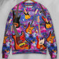Purple Guitar Music Sweater For Rehearsals Weekend Outings And Expressive Casual Styling