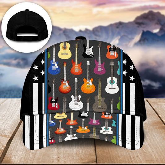 Guitar Lover Art Classic Cap For Beach Outings Holidays And Thoughtful Everyday Style
