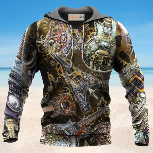 Guitar Machine Hoodie For Music Culture Travel Days And Comfortable Casual Wear