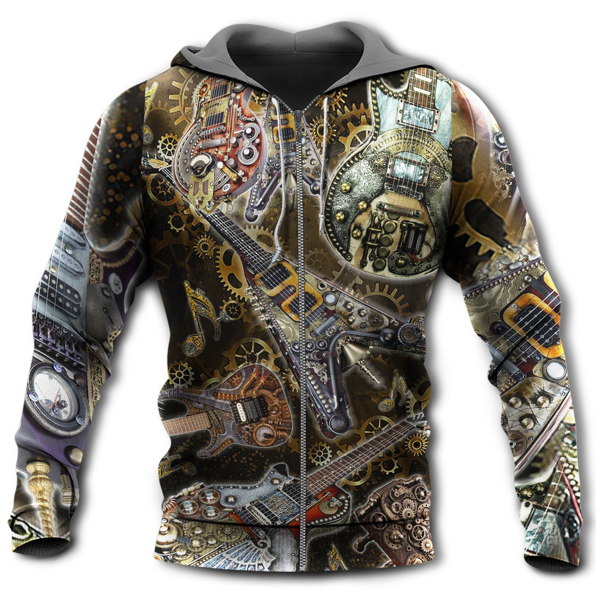 Guitar Machine Hoodie For Music Culture Travel Days And Comfortable Casual Wear