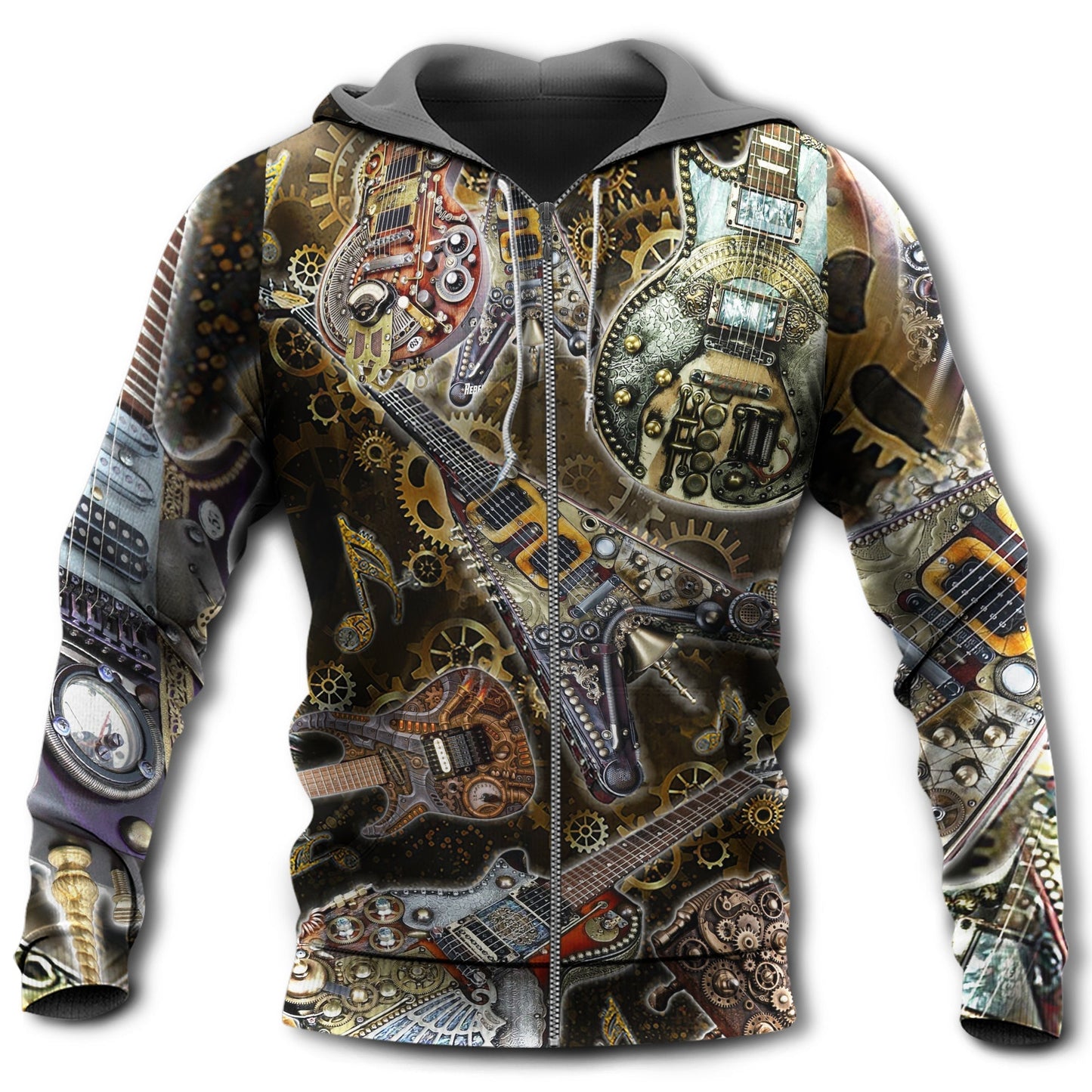 Guitar Machine Hoodie For Music Culture Travel Days And Comfortable Casual Wear