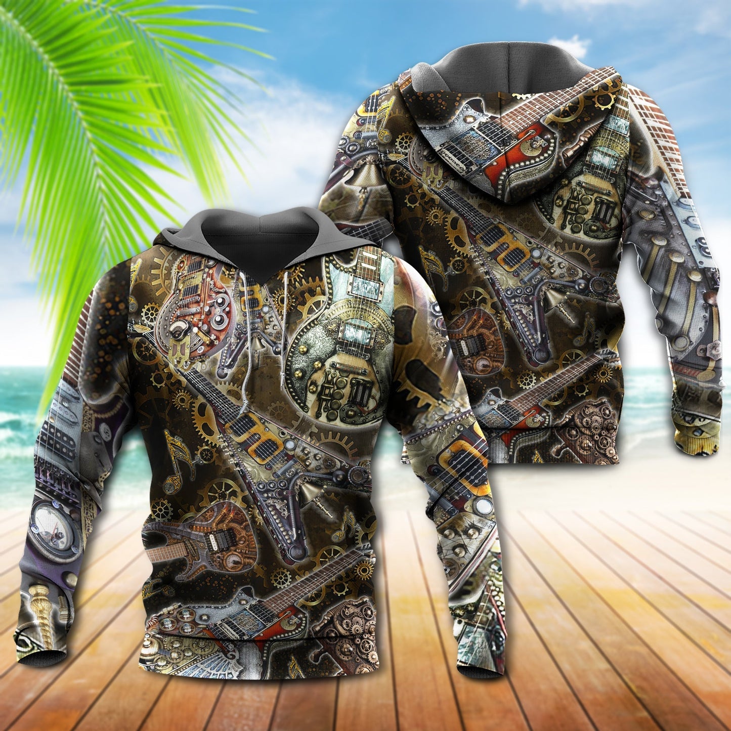 Guitar Machine Hoodie For Music Culture Travel Days And Comfortable Casual Wear