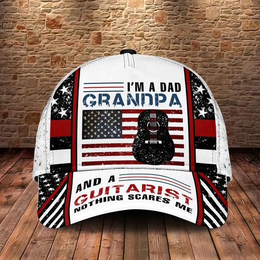 Guitarist Nothing Scares Me Classic Cap For Vacation Style Outdoor Activities And Daily Comfort