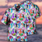 Guitar Hawaiian Shirt Design Detail For Beach Days And Holiday Travel