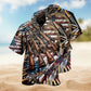 American Creative Hawaiian Shirt For Coastal Travel, Casual Events, And Comfortable Summer Wear