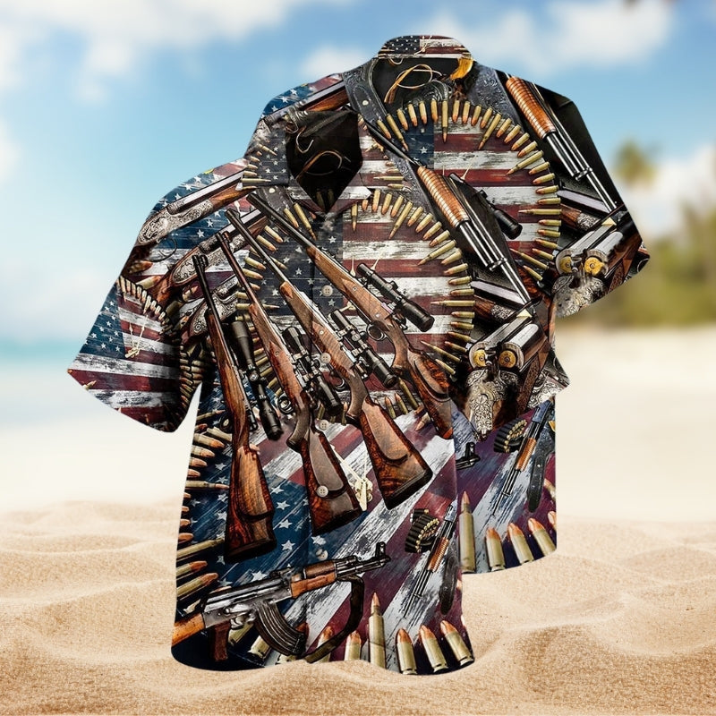 American Creative Hawaiian Shirt For Coastal Travel, Casual Events, And Comfortable Summer Wear