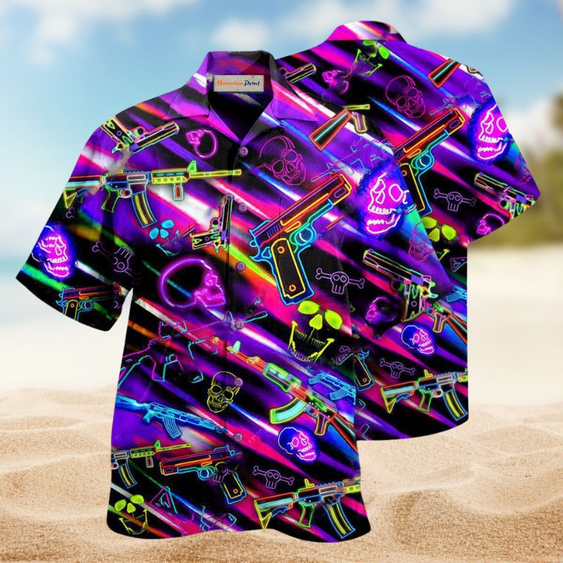 Guns Reload Hawaiian Shirt For Resort Trips, Coastal Parties, And Warm Weather Style