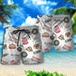 Fitness Beach Shorts Pattern Detail For Tropical Escapes And Laid Back Styling