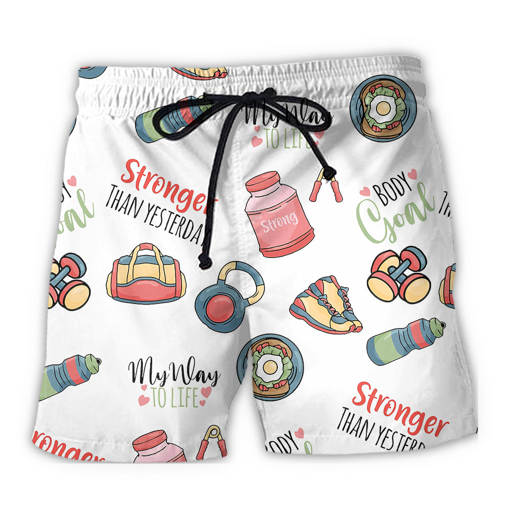 Gym Fitness My Way Of Beach Shorts Print Detail For Thoughtful Gift Giving