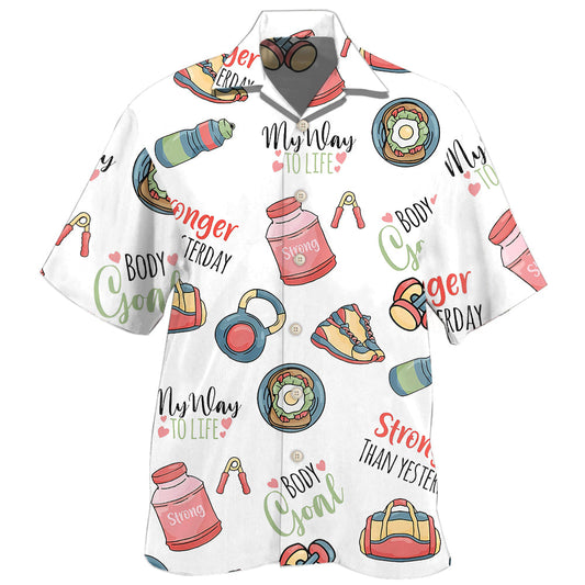 Gym Fitness Motivation Hawaiian Shirt For Tropical Holidays, Outdoor Gatherings, And Everyday Comfort