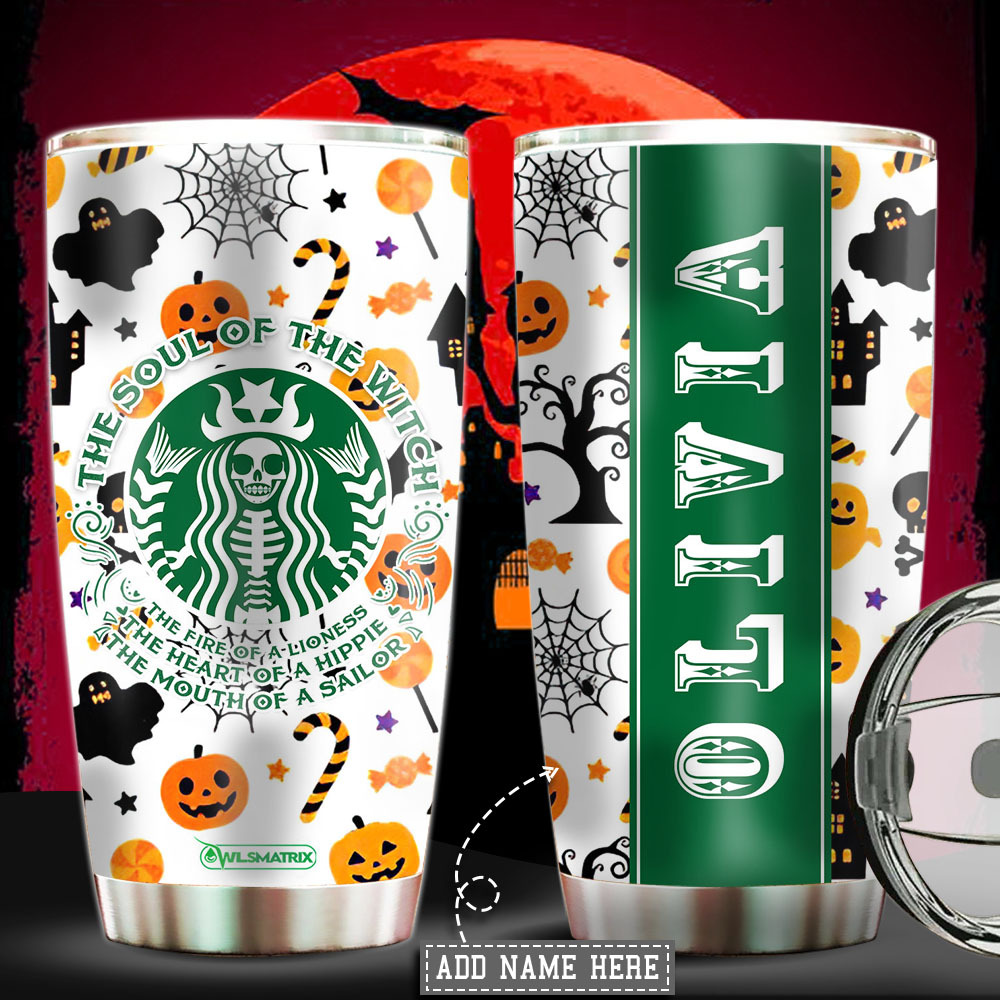 Halloween The Soul Of The Witch Personalized 20 Oz Tumbler For Coffee Travel And Daily Drinks