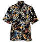 Dragon Breathing Fire Hawaiian Shirt Fabric Pattern Detail For Beach Days