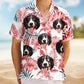 Tropical Custom Photo Family Pet Face Background Hawaiian Shirt For Beach Days And Outdoor Gatherings