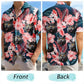 Tropical Custom Photo Family Pet Face Background Hawaiian Shirt For Beach Days And Outdoor Gatherings