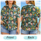 Custom Photo Dino Dad Personalized Hawaiian Shirt For Beach Parties, Coastal Travel, And Relaxed Warm Weather Style