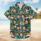 Custom Photo Dino Dad Personalized Hawaiian Shirt For Beach Parties, Coastal Travel, And Relaxed Warm Weather Style