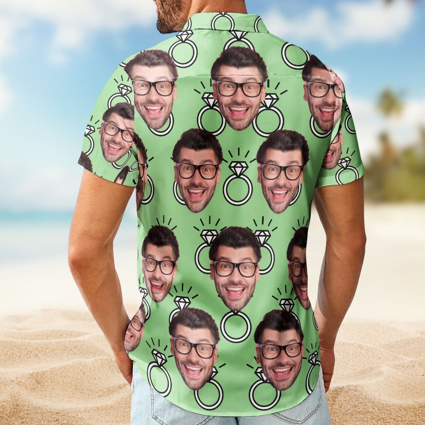 Funny Custom Face Bachelor Party Wedding Gift Hawaiian Shirt For Summer Vacation And Beach Travel