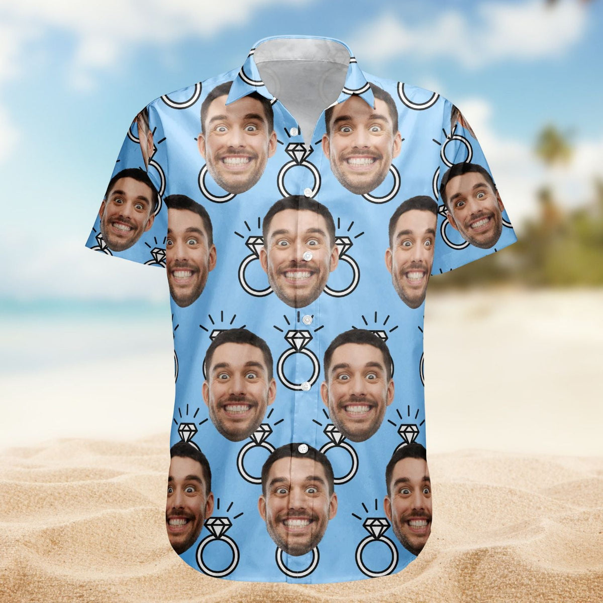 Funny Custom Face Bachelor Party Wedding Gift Hawaiian Shirt For Summer Vacation And Beach Travel