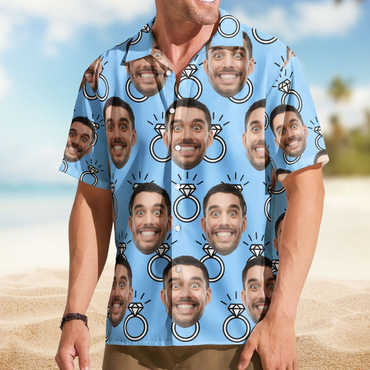 Funny Custom Face Bachelor Party Wedding Gift Hawaiian Shirt For Summer Vacation And Beach Travel