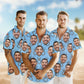 Funny Custom Face Bachelor Party Wedding Gift Hawaiian Shirt For Summer Vacation And Beach Travel