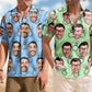 Funny Custom Face Bachelor Party Wedding Gift Hawaiian Shirt For Summer Vacation And Beach Travel