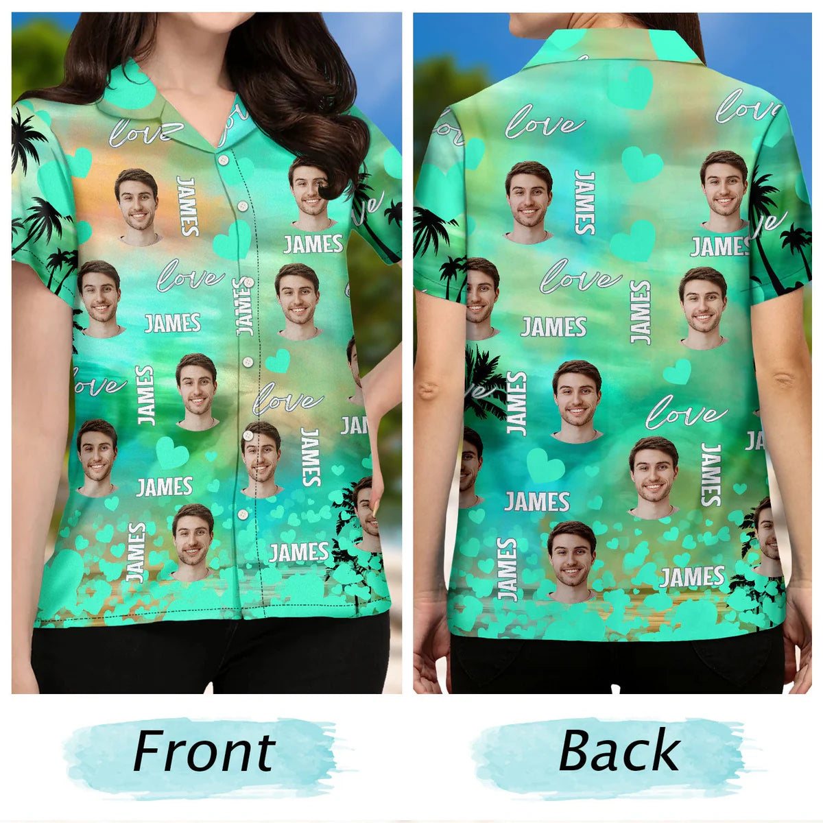 Funny Custom Photo Gift Husband Boyfriend Personalized Hawaiian Shirt For Tropical Holidays And Casual Wear