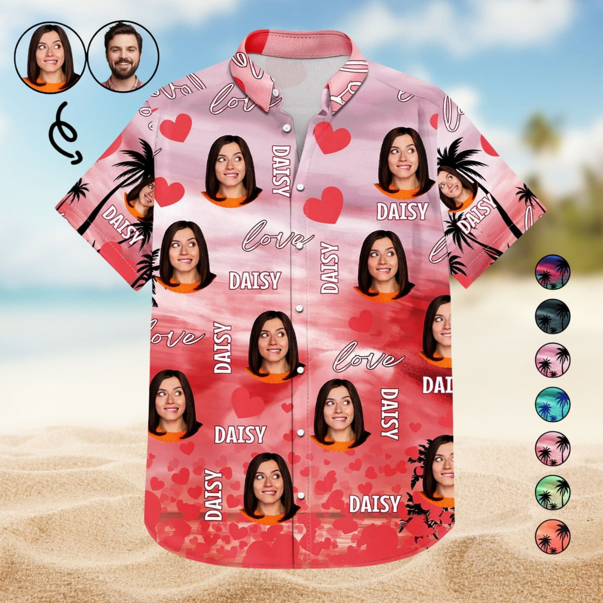 Funny Custom Photo Gift Husband Boyfriend Personalized Hawaiian Shirt For Tropical Holidays And Casual Wear