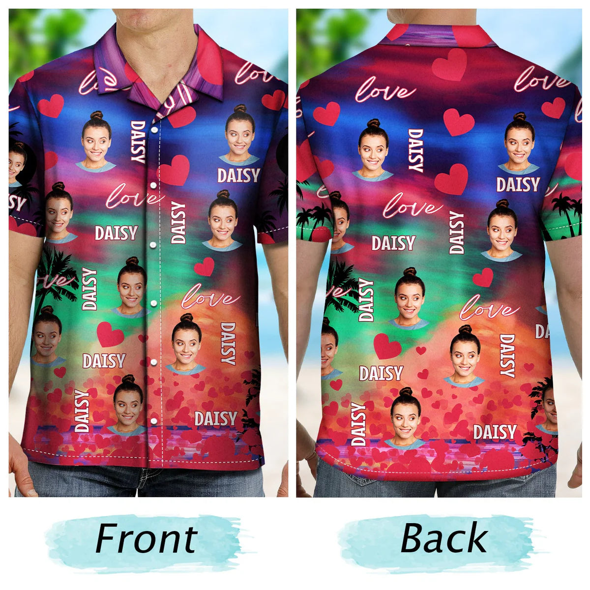 Funny Custom Photo Gift Husband Boyfriend Personalized Hawaiian Shirt For Tropical Holidays And Casual Wear