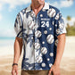 Baseball Custom Name Number Personalized Hawaiian Shirt For Summer Vacation And Beach Travel
