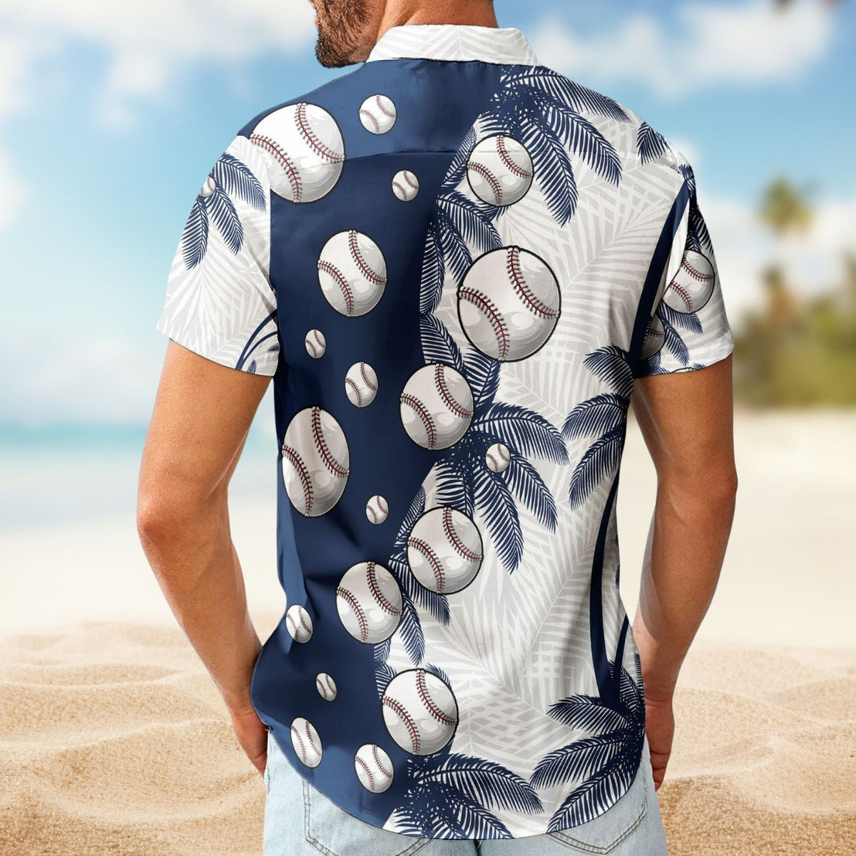 Baseball Custom Name Number Personalized Hawaiian Shirt For Summer Vacation And Beach Travel