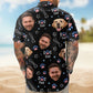 American Independence Day Paw Personalized Photo Hawaiian Shirt For Custom Resort Wear And Summer Trips