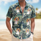 Funny Custom Pet Photo Hibiscus Palm Tree Hawaiian Shirt For Nature Lovers And Coastal Travel