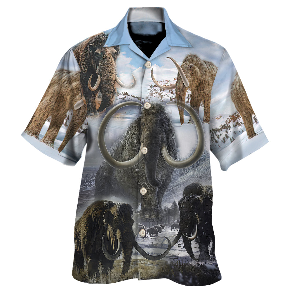 Heritage Elephant Mammoths Roamed Far Wide Hawaiian Shirt For Poolside Relaxation And Sunny Getaways