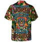 Rebellious Skull Design Hawaiian Shirt Design View For Resort Wear