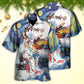 Christmas Friendly Santa Animals Hawaiian Shirt For Resort Getaways And Comfortable Summer Activities