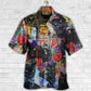 Black Floral Cat Hawaiian Shirt Artwork View For Coastal Escapes And Resort Style