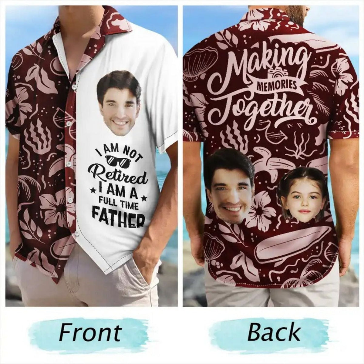 Funny Retirement Gift Custom Photo Retired Personalized Hawaiian Shirt For Warm Weather Events And Casual Wear