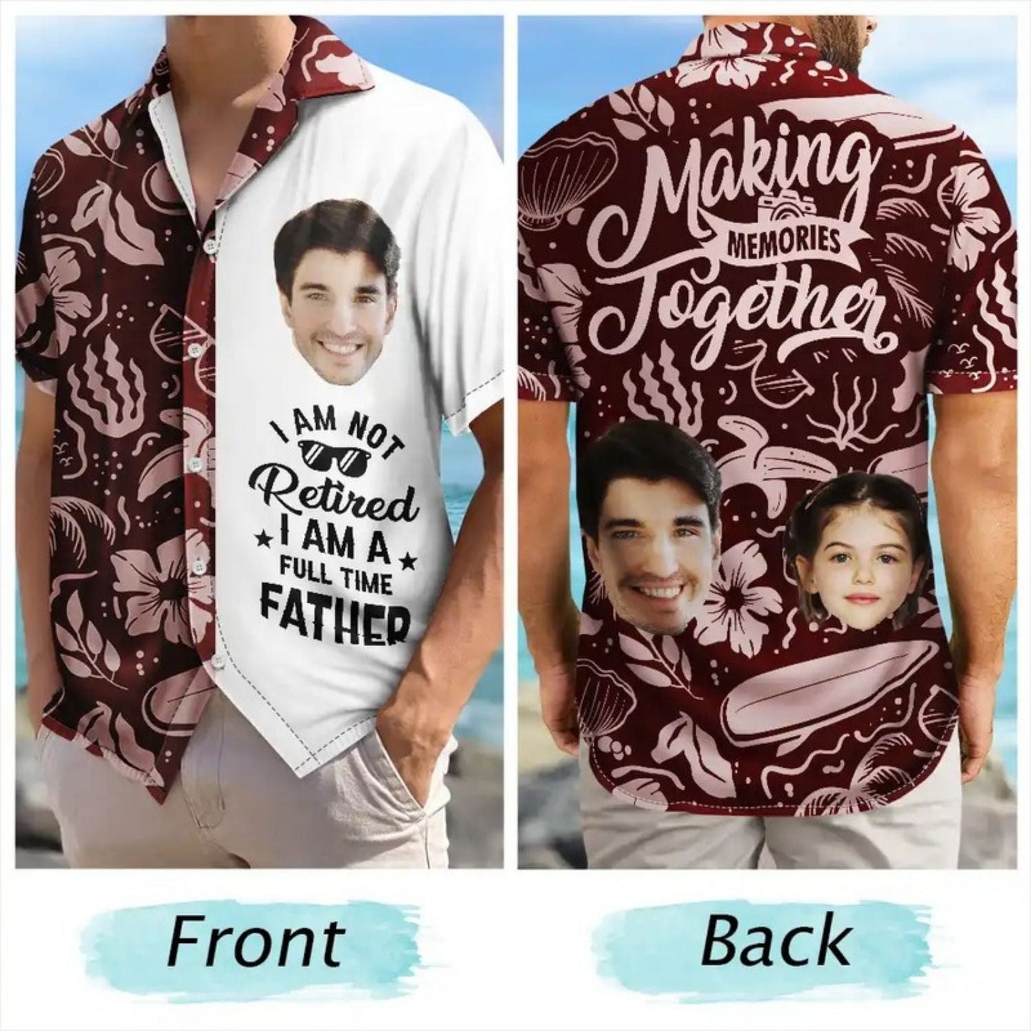 Funny Retirement Gift Custom Photo Retired Personalized Hawaiian Shirt For Warm Weather Events And Casual Wear