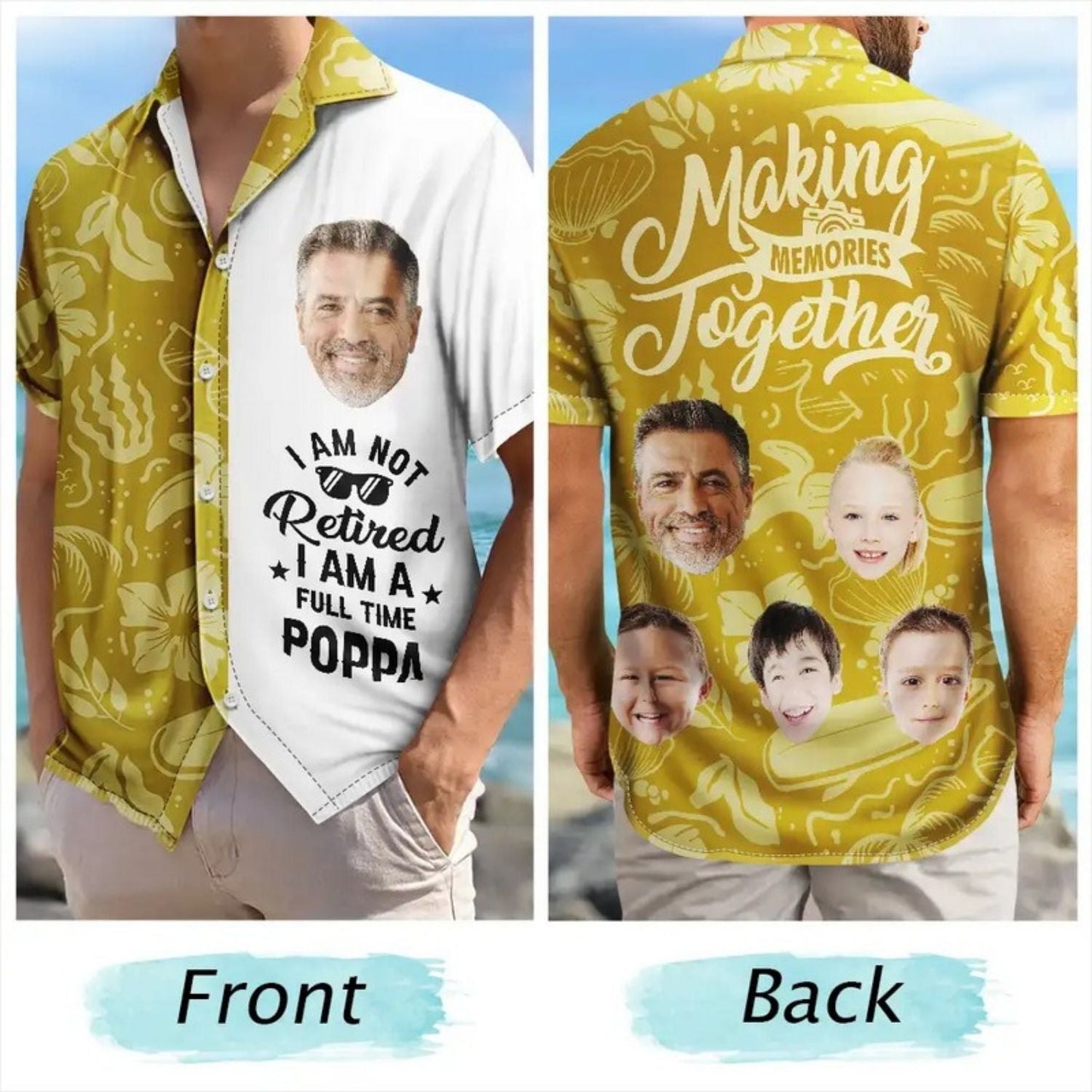 Funny Retirement Gift Custom Photo Retired Personalized Hawaiian Shirt For Warm Weather Events And Casual Wear