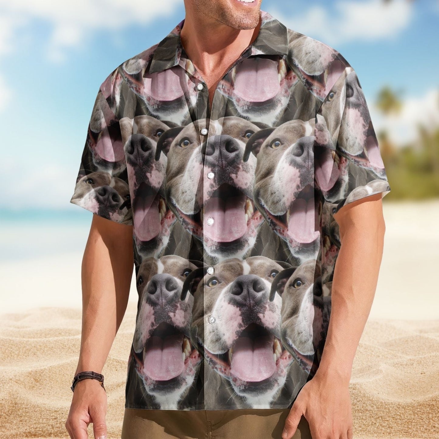 Funny Dog Unique Aloha Custom Face Summer Hawaiian Shirt For Wildlife Fans And Summer Vacation