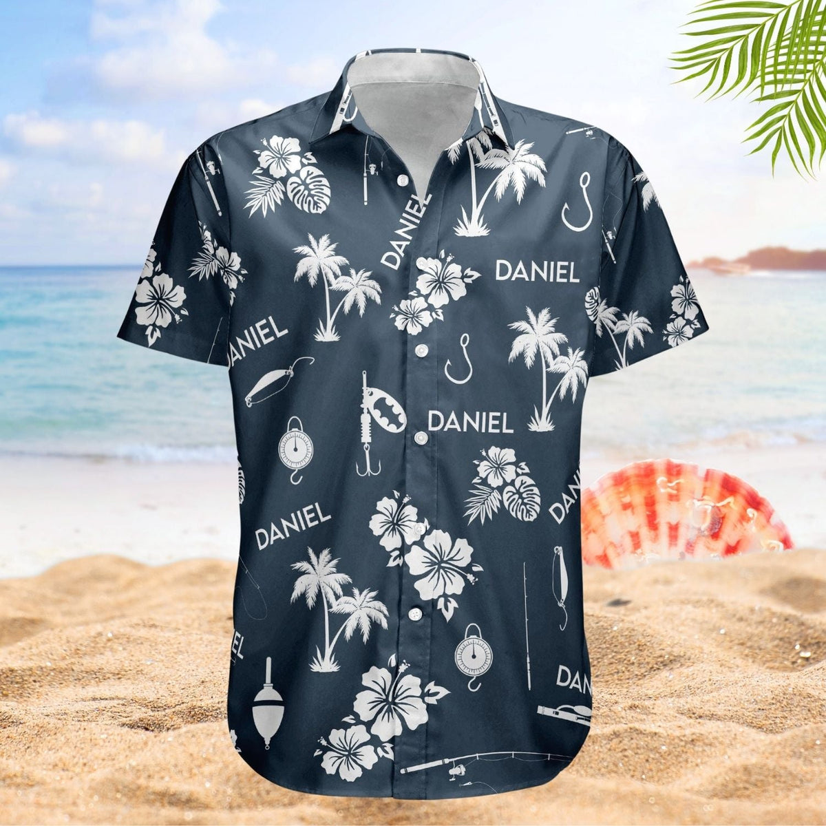 Fishing Tools Gears Custom Name Aloha Men Hawaiian Shirt For Summer Vacation And Beach Travel