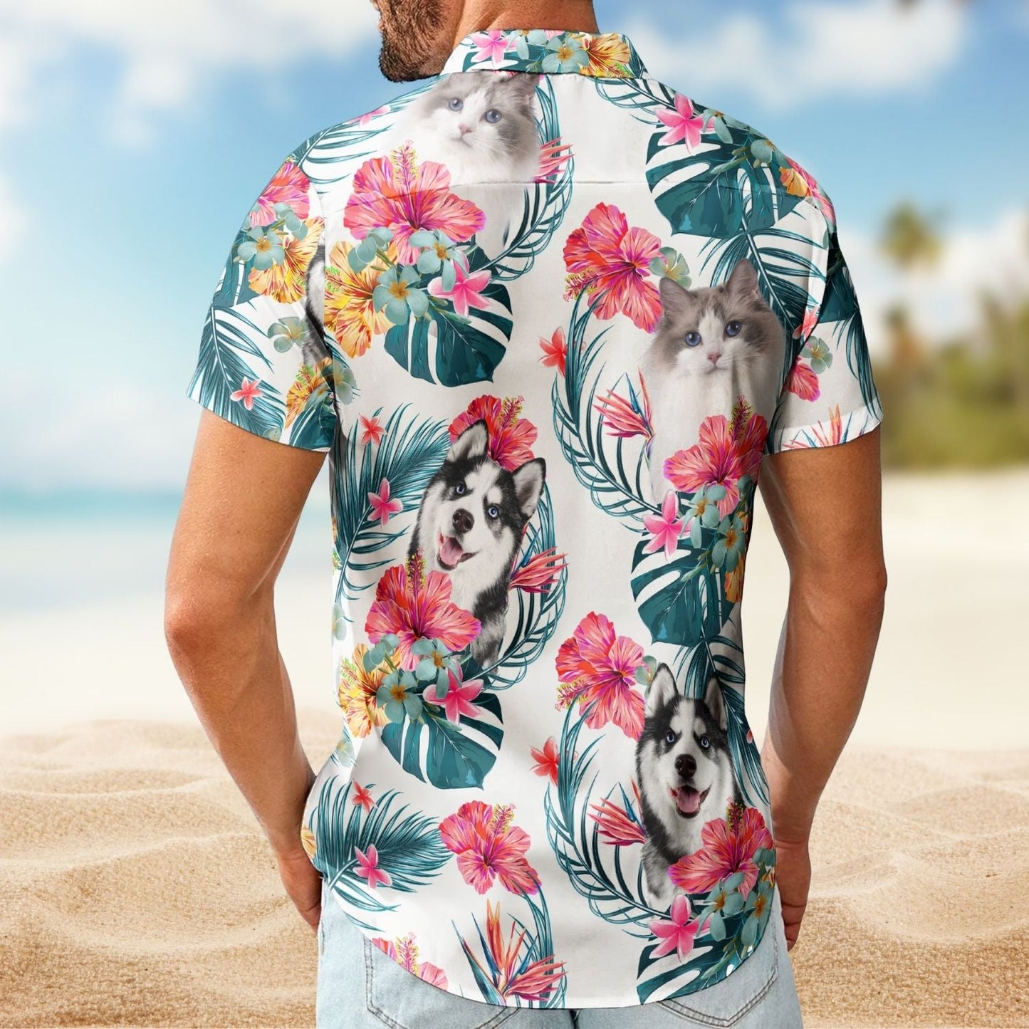 Tropical Funny Aloha Custom Face Personalized Photo Hawaiian Shirt For Personalized Vacation Style And Beach Travel