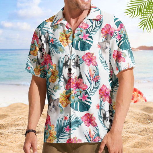 Tropical Funny Aloha Custom Face Personalized Photo Hawaiian Shirt For Personalized Vacation Style And Beach Travel