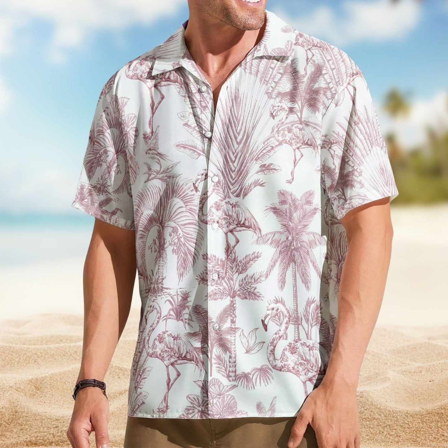 Butterfly Custom Aloha Flamingo Mermaid Unicorn Toile Hawaiian Shirt For Beach Parties And Resort Trips