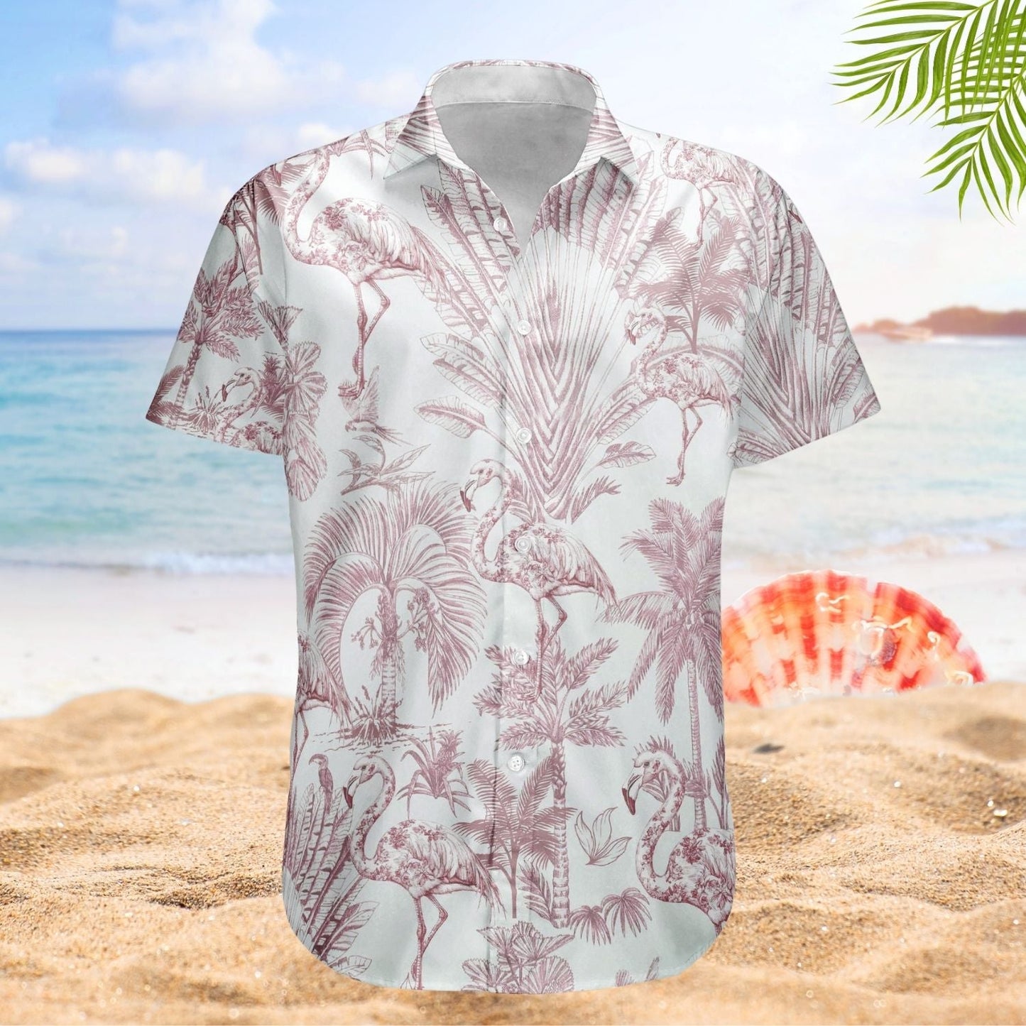 Butterfly Custom Aloha Flamingo Mermaid Unicorn Toile Hawaiian Shirt For Beach Parties And Resort Trips