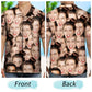Funny Custom Aloha Photo Family Pet Face Hawaiian Shirt For Beach Parties And Resort Trips