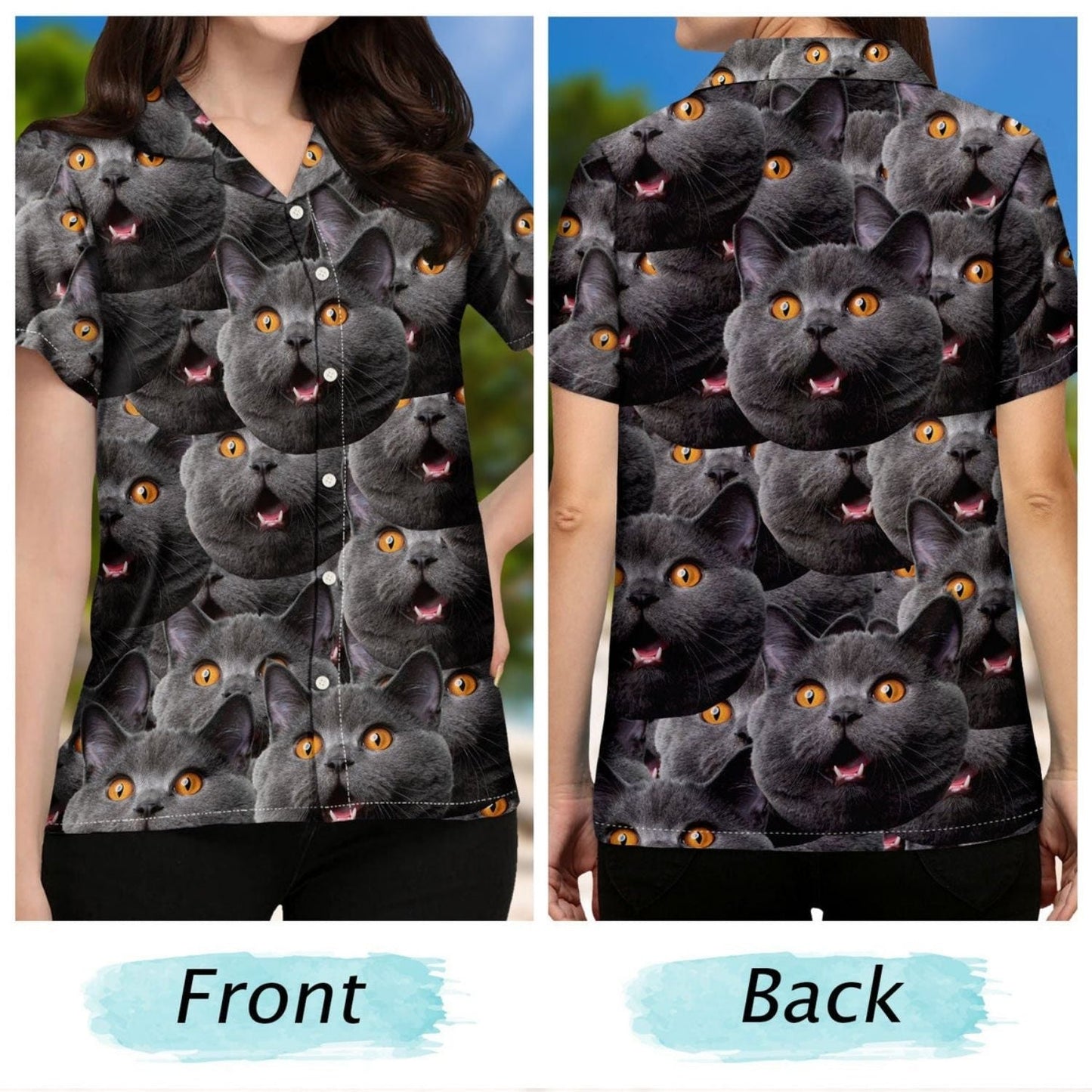 Funny Custom Aloha Photo Family Pet Face Hawaiian Shirt For Beach Parties And Resort Trips