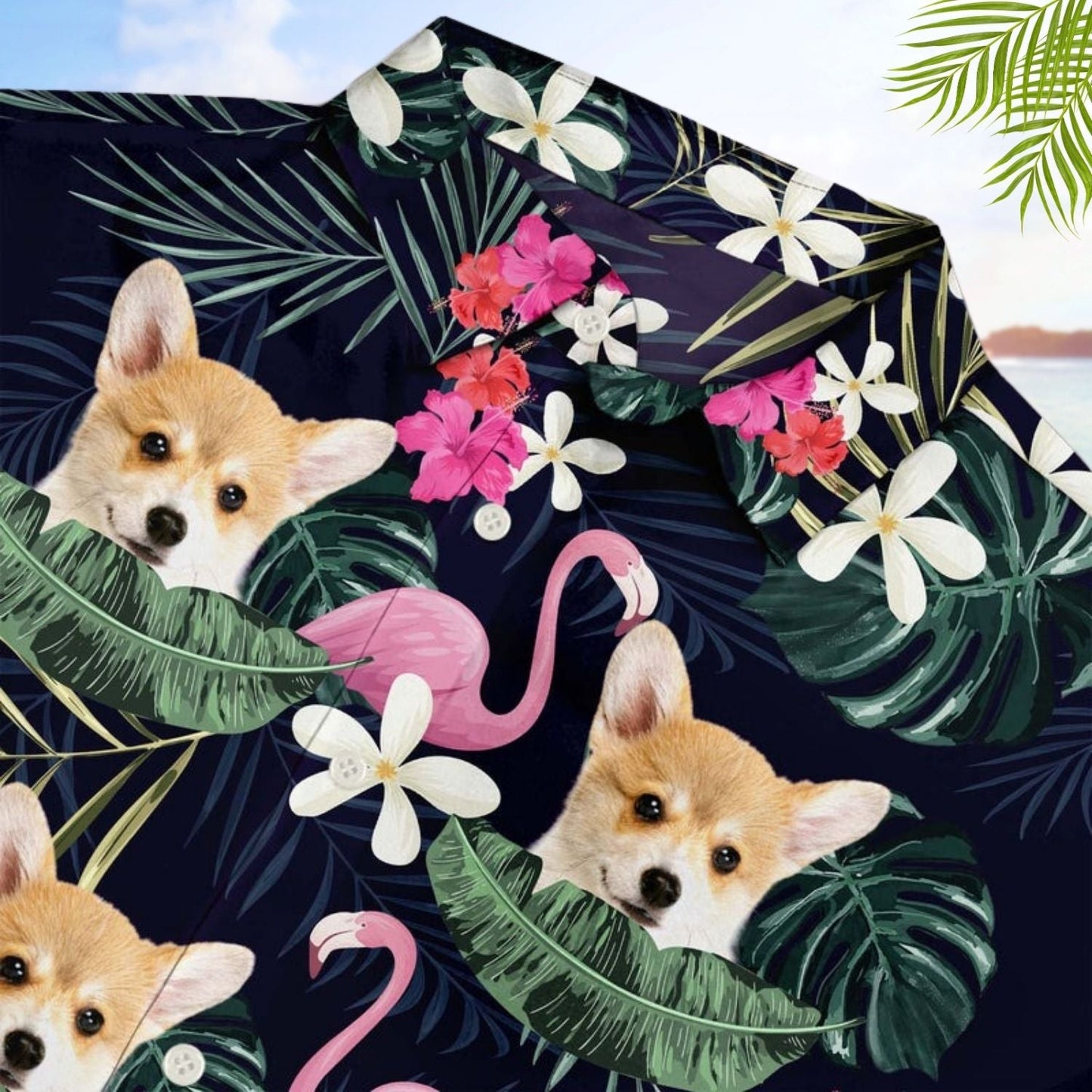 Tropical Funny Dog Beach Custom Photo Family Hawaiian Shirt For Personalized Vacation Style And Beach Travel